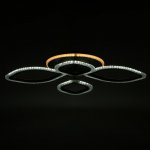 Люстра с ПДУ 10022/4BK LED 85Вт 3000-6000К диммер черный 67х53х10 см