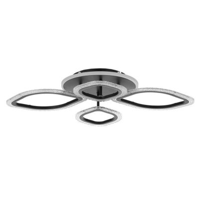 Люстра с ПДУ 10022/4BK LED 85Вт 3000-6000К диммер черный 67х53х10 см