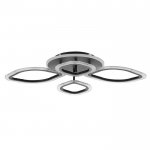 Люстра с ПДУ 10022/4BK LED 85Вт 3000-6000К диммер черный 67х53х10 см