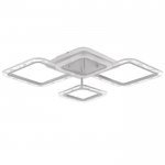 Люстра с ПДУ 10026/4WT LED 92Вт 3000-6000К диммер белый 78х52х9 см