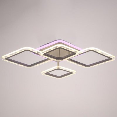 Люстра с ПДУ 10026/4WT LED 92Вт 3000-6000К диммер белый 78х52х9 см