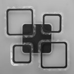 Люстра с ПДУ 10026/4BK LED 92Вт 3000-6000К диммер черный 78х52х9 см