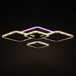 Люстра с ПДУ 10026/4BK LED 92Вт 3000-6000К диммер черный 78х52х9 см