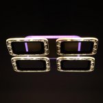 Люстра с ПДУ 10027/4CF LED 79Вт 3000-6000К диммер кофе 41х41х7 см