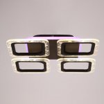 Люстра с ПДУ 10027/4CF LED 79Вт 3000-6000К диммер кофе 41х41х7 см