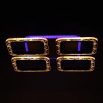 Люстра с ПДУ 10027/4CF LED 79Вт 3000-6000К диммер кофе 41х41х7 см