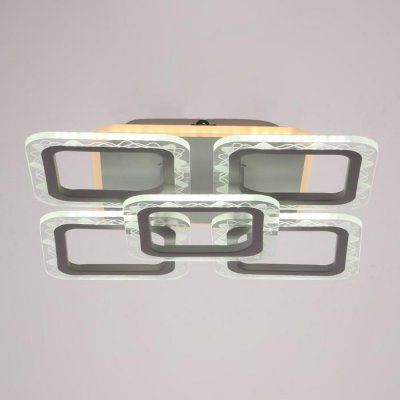 Люстра с ПДУ 10028/5WT LED 94Вт 3000-6000К диммер белый 41х41х9 см Люстра с ПДУ 10028/5WT LED 94Вт 3000-6000К диммер белый 41х41х9 см