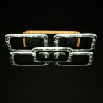 Люстра с ПДУ 10028/5CF LED 94Вт 3000-6000К диммер кофе 41х41х9 см