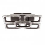 Люстра с ПДУ 10028/5CF LED 94Вт 3000-6000К диммер кофе 41х41х9 см