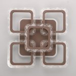 Люстра с ПДУ 10028/5CF LED 94Вт 3000-6000К диммер кофе 41х41х9 см