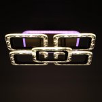 Люстра с ПДУ 10028/5CF LED 94Вт 3000-6000К диммер кофе 41х41х9 см