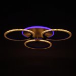 Люстра с ПДУ 10029/3WT LED 76Вт 3000-6000К диммер белый 60х60х8 см