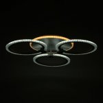 Люстра с ПДУ 10029/3WT LED 76Вт 3000-6000К диммер белый 60х60х8 см