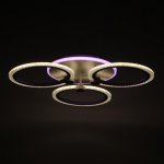 Люстра с ПДУ 10029/3WT LED 76Вт 3000-6000К диммер белый 60х60х8 см