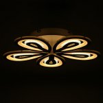 Люстра с ПДУ 10034/4 LED 130Вт 3000-6000К диммер белый 50х50 см