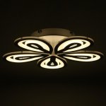 Люстра с ПДУ 10034/4 LED 130Вт 3000-6000К диммер белый 50х50 см