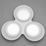 Люстра с ПДУ 10035/3 LED 70Вт 3000-6000К диммер 3D подсветка белый 52х52 см