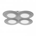 Люстра с ПДУ 10035/5 LED 95Вт 3000-6000К диммер 3D подсветка белый 49х49 см