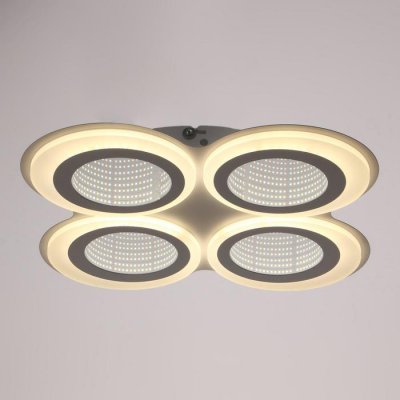 Люстра с ПДУ 10035/5 LED 95Вт 3000-6000К диммер 3D подсветка белый 49х49 см Люстра с ПДУ 10035/5 LED 95Вт 3000-6000К диммер 3D подсветка белый 49х49 см