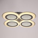 Люстра с ПДУ 10035/5 LED 95Вт 3000-6000К диммер 3D подсветка белый 49х49 см