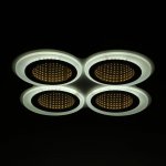 Люстра с ПДУ 10035/5 LED 95Вт 3000-6000К диммер 3D подсветка белый 49х49 см