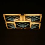 Люстра с ПДУ 10036/5 LED 150Вт 3000-6000К диммер 3D подсветка белый 59х59 см