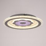 Люстра с ПДУ 10031/1 LED 85Вт 3000-6000К диммер белый-прозрачный 39х39х5 см