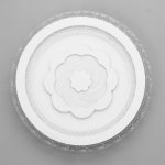 Люстра с ПДУ 10031/1 LED 85Вт 3000-6000К диммер белый-прозрачный 39х39х5 см