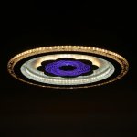 Люстра с ПДУ 10031/1 LED 85Вт 3000-6000К диммер белый-прозрачный 39х39х5 см