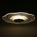 Люстра с ПДУ 10032/1 LED 80Вт 3000-6000К диммер белый-прозрачный 50х50х7 см