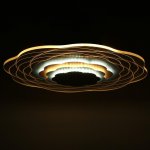 Люстра с ПДУ 10032/1 LED 80Вт 3000-6000К диммер белый-прозрачный 50х50х7 см