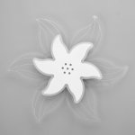 Люстра с ПДУ 10033/1 LED 70Вт 3000-6000К диммер белый-прозрачный 50х50х7 см