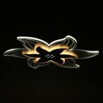 Люстра с ПДУ 10033/1 LED 70Вт 3000-6000К диммер белый-прозрачный 50х50х7 см