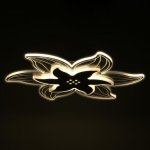 Люстра с ПДУ 10033/1 LED 70Вт 3000-6000К диммер белый-прозрачный 50х50х7 см