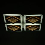 Люстра с ПДУ 10036/4 LED 120Вт 3000-6000К диммер 3D подсветка белый 59х59 см