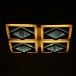 Люстра с ПДУ 10036/4 LED 120Вт 3000-6000К диммер 3D подсветка белый 59х59 см