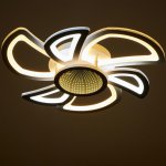 Люстра с ПДУ 10013/7 LED 120Вт 3000-6000К диммер с подсветкой белый 52х52х13 см