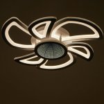 Люстра с ПДУ 10013/7 LED 120Вт 3000-6000К диммер с подсветкой белый 52х52х13 см