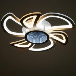 Люстра с ПДУ 10013/7 LED 120Вт 3000-6000К диммер с подсветкой белый 52х52х13 см