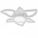 Люстра с ПДУ 10014/7 LED 120Вт 3000-6000К диммер с подсветкой белый 52х52х13 см