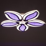 Люстра с ПДУ 10016/5 LED 120Вт 3000-6000К диммер с подсветкой белый 50х50х10 см