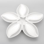 Люстра с ПДУ 10016/5 LED 120Вт 3000-6000К диммер с подсветкой белый 50х50х10 см