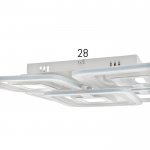 Люстра с ПДУ 10017/5 LED 120Вт 3000-6000К диммер с подсветкой белый 48х48х13 см