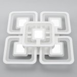 Люстра с ПДУ 10017/5 LED 120Вт 3000-6000К диммер с подсветкой белый 48х48х13 см