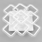 Люстра с ПДУ 10018/9WT LED 162Вт 3000-6000К диммер белый 50х50 см