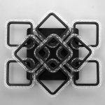 Люстра с ПДУ 10018/9BK LED 162Вт 3000-6000К диммер черный 50х50 см