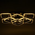 Люстра с ПДУ 10018/9BK LED 162Вт 3000-6000К диммер черный 50х50 см