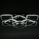 Люстра с ПДУ 10018/9BK LED 162Вт 3000-6000К диммер черный 50х50 см