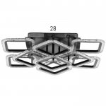 Люстра с ПДУ 10018/9BK LED 162Вт 3000-6000К диммер черный 50х50 см