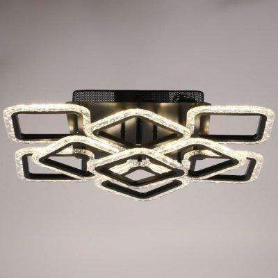 Люстра с ПДУ 10018/9BK LED 162Вт 3000-6000К диммер черный 50х50 см